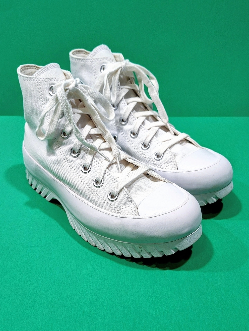 Converse Chuck Taylor All Star Lugged 2.0 Platform Hi Sneaker M5.5 W7.5 White